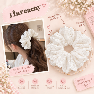 Elegant Lace Scrunchie – Handmade Hair Tie, Romantic Gift for Her